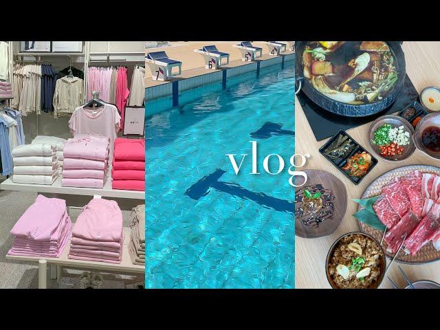 Days in my life VLOG | swimming, shopping at H&M, clothing haul, sukiyaki, Paris Baguette pastries