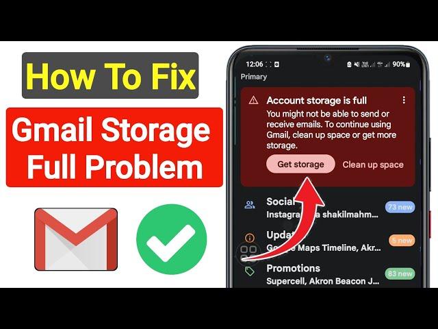 Fix Gmail Account storage is full you might not be able to send or receive mail | Gmail Storage full