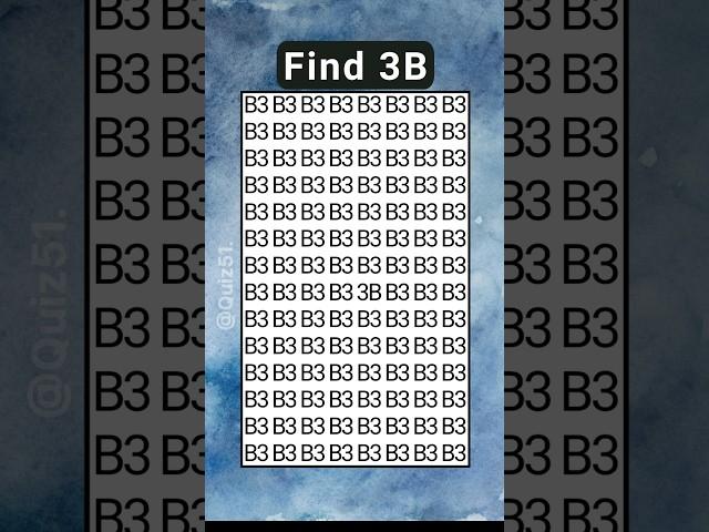 Find 3B #shorts #youtubeshorts #quiz51