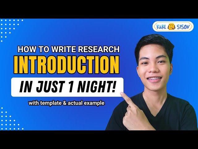 Write the INTRODUCTION/BACKGROUND OF THE STUDY in just 1 NIGHT! | Thesis Secret Tricks