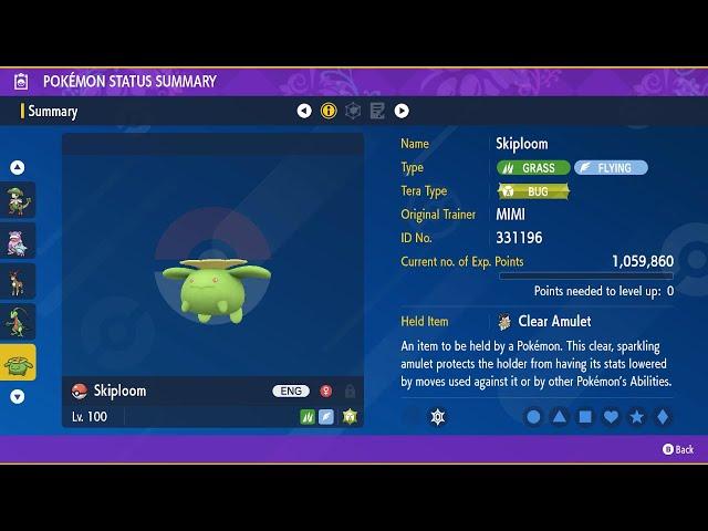 Skiploom - Solo - 7 Star Serperior Raid - Pokemon Scarlet/Violet