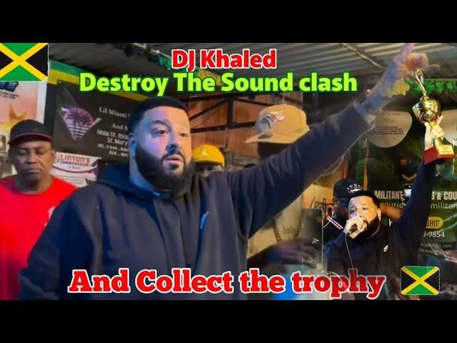 Dj Khaled from the jet to the sound clash lock it Down&collect the trophy|Kingston ja