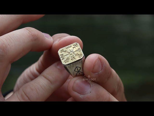 Vegvisir Runic Ring - Epic Loot Shop