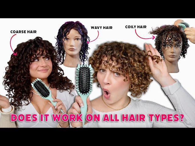 TESTING THE VIRAL BOUNCE CURL DEFINE STYLING BRUSH ON WAVY, CURLY AND COILY HAIR