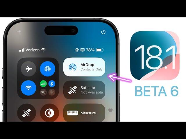 iOS 18.1 Beta 6 Released - What's New? (Apple Intelligence)