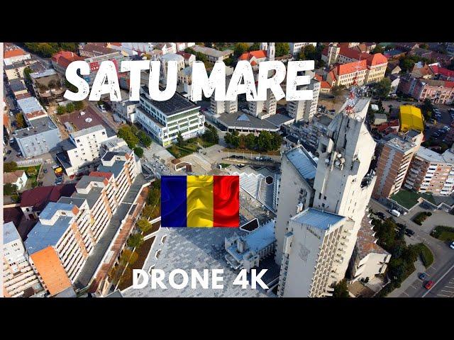 Satu Mare Drone. It used to be considered the tallest building in Romania by comunists (4K)