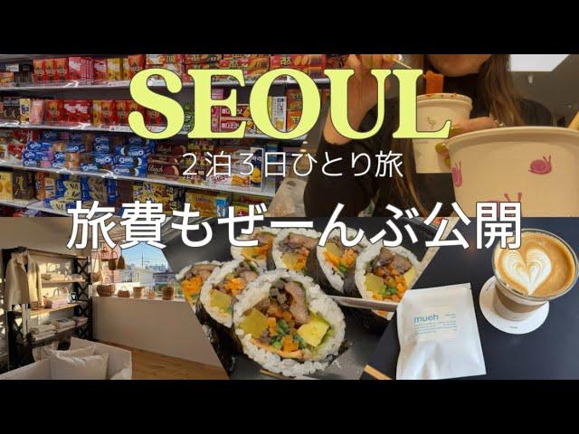 【韓国VLOG】ソウル2泊３日ひとり旅美容カフェ️グルメショッピング️旅費もぜーんぶ公開してます聖水 / 弘大 / 東大門 / 高速ターミナル