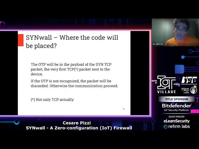 SYNwall - A Zero-configuration (IoT) Firewall - Cesare Pizzi @red5heep