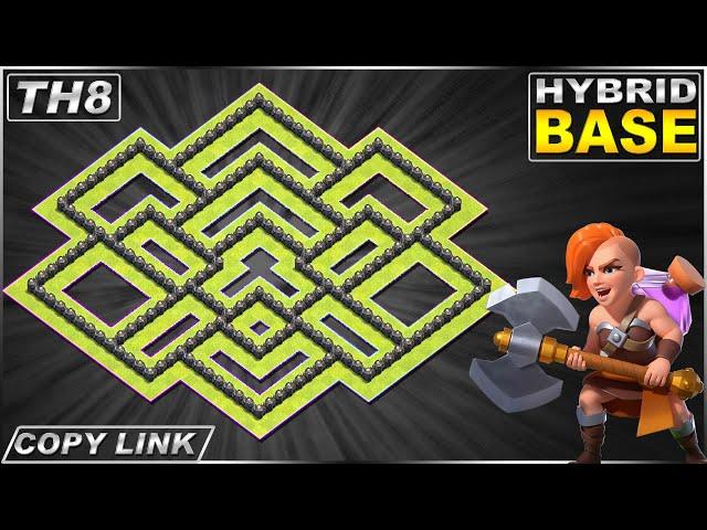 New BEST TH8 Base [Defense] with Copy link | Town Hall 8 Hybrid/FARMING Base Design - Clash of Clans