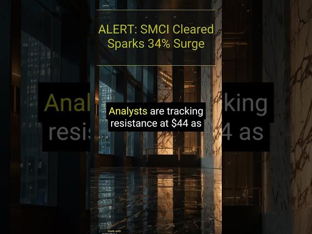 SMCI Is Up 34%!  'Cleared,' But What's Next? #SMCI #TechStocks #Investing