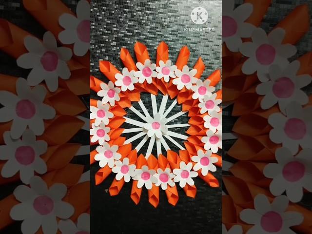 Paper flowers wall hanging #diy #paperwallcraft #walldecor #craft #homedecor #papercraft #viralshort