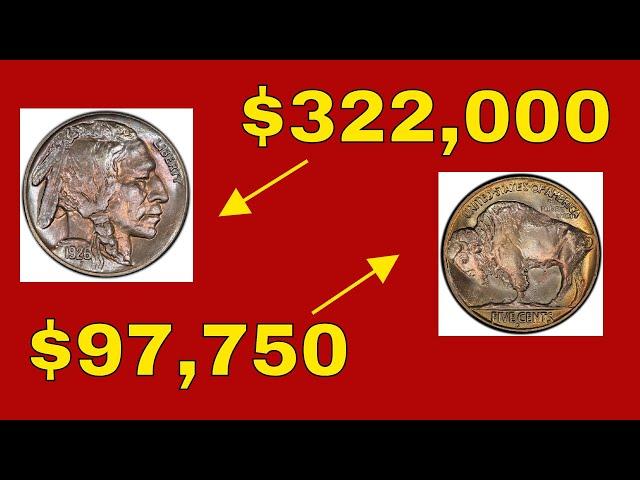 TOP 5 RARE BUFFALO NICKELS WORTH MONEY! VALUABLE NICKELS TO LOOK FOR!!