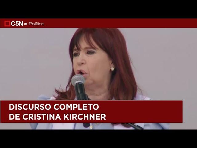 EL DISCURSO DE CRISTINA KIRCHNER EN ROSARIO: "MILEI, DESREGULÁ LOS MEDICAMENTOS"