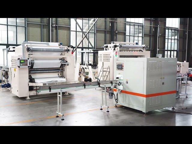 Automatic soft drawing face tissue paper making machine production line