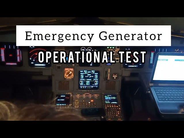 Airbus A320 Emergency Generator Operation Test (CSMG TEST)