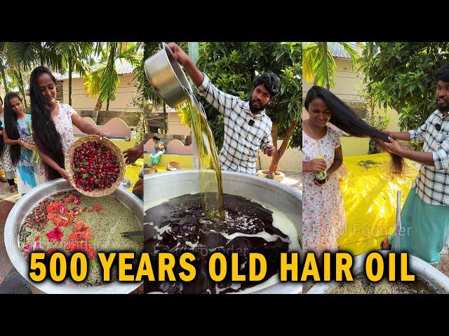 500 Years Old Hair Oil Making Process | Fix All hair Problems | Viral Adivasi hair Oil