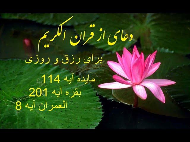 دعا های قرآن برای رزق و روزی و عاقبت بخیری. ویدیو23  Pray in Quran karim