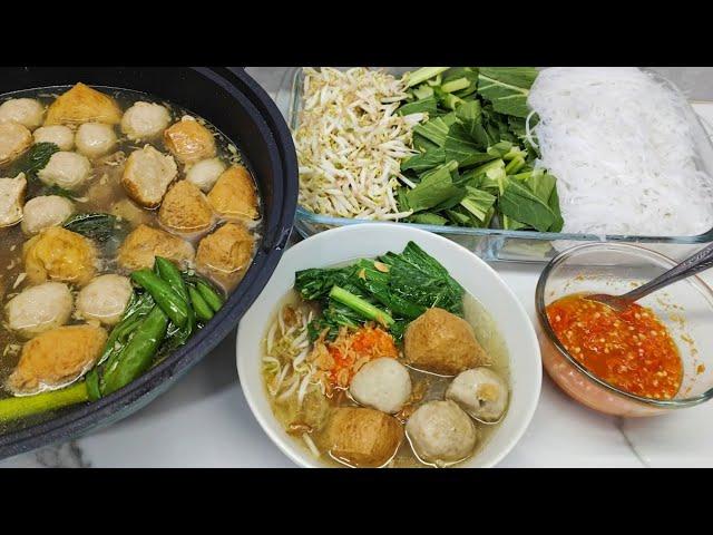 MENU HARIAN (Part 15) RESEP BAKSO LENGKAP , KUAH BAKSO, SAMBAL BAKSO