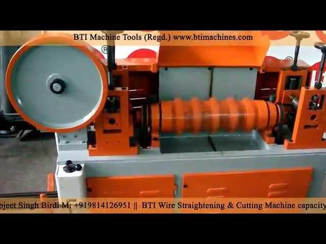 BTI Wire Straightening & Cutting Machine capacity 3 to 8MM Ø (Model No: BTI M-08)