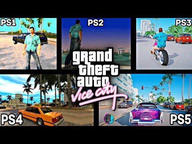 GTA VICE CITY PS1 VS PS2 VS PS3 VS PS4 VS PS5