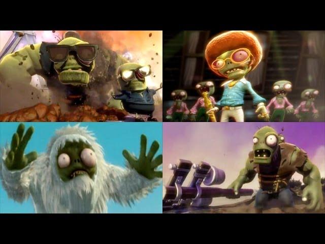 Plants vs. Zombies Garden Warfare - All Final Bosses