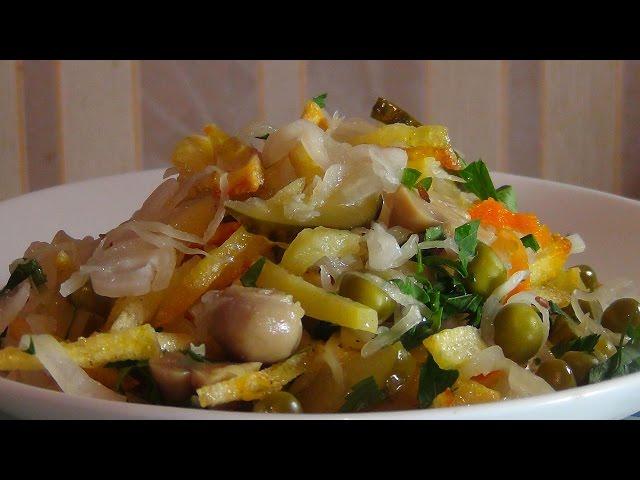 Салат закусочный-очень простая и вкусная постная закуска (Vegetable salad)