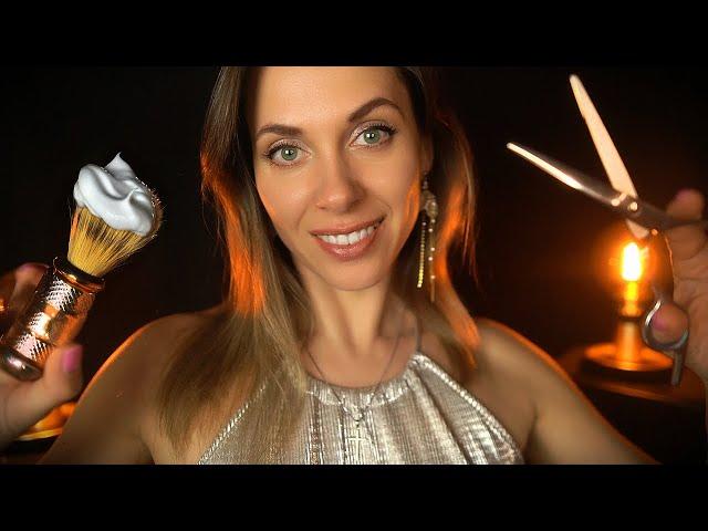 ASMR 3 Hours  Sleep Inducing Barbershop Haircut, Shave, Massage, Roleplay,  Personal Attention