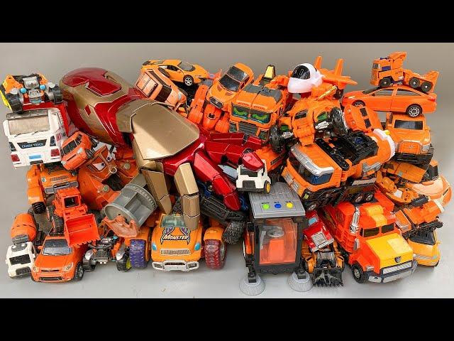 Orange Transformation Car Toy Collection - Iron Man Gauntlet vs Lego Rescue Robots