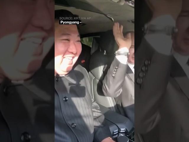 Putin and Kim Take Turns Driving Luxury Russian Car in Pyongyang