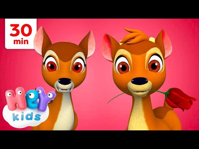 À la claire fontaine | Chansons avec des Animaux ! | HeyKids en Français