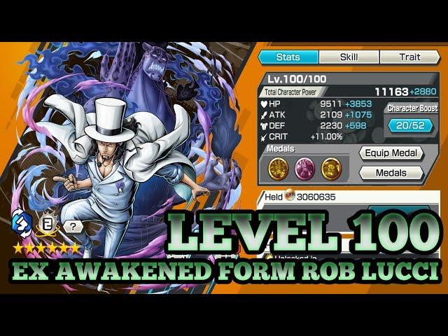 LEVEL 100 EXTREME AWAKENED FORM ROB LUCCI GAMEPLAY | ONE PIECE BOUNTY RUSH | OPBR