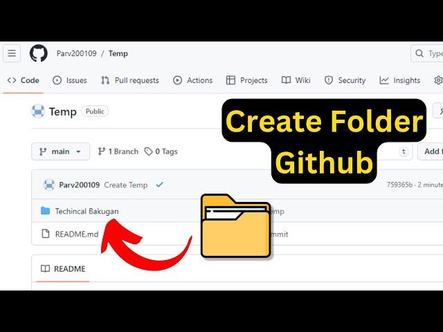  Create Folder GitHub Repository | Add folder GitHub | Github Repository Create Upload Empty Folder