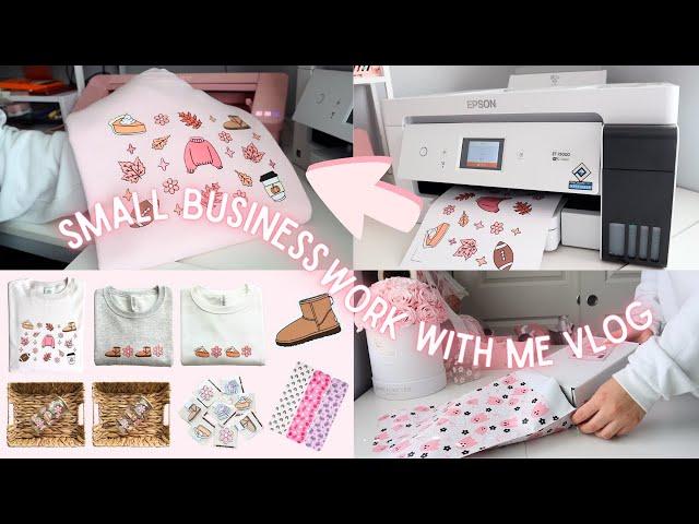 Small Business Studio Vlog | New Products Launch Prep, Making Eco Solvent Transfers, Packing Orders