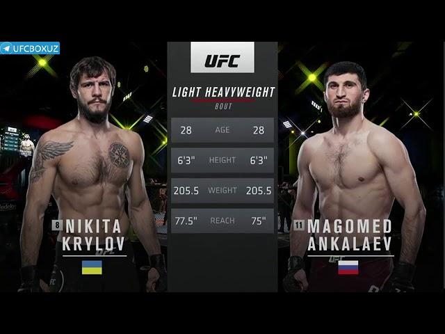 NIKITA KRYLOV vs MAGOMED ANKALAEV jangning to'liq vedio.