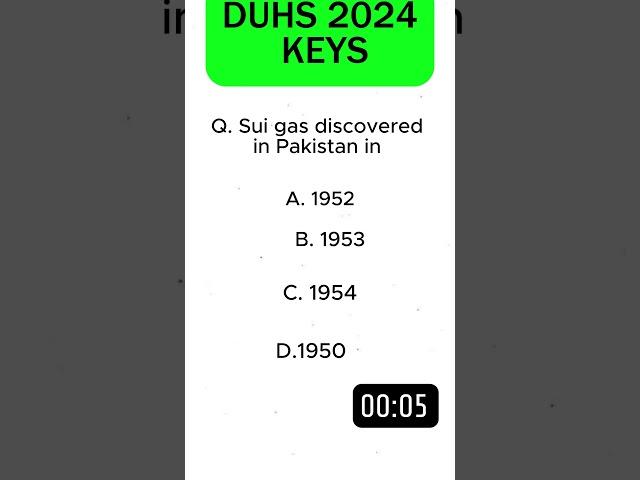 Duhs 2024 MCQS KEY #shorts #biology #mdcat #pmdc #mdcatmcqs