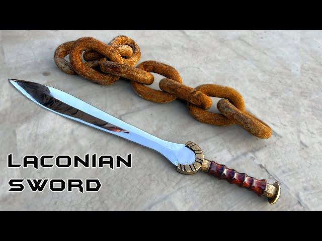 Forging Laconian SWORD out of Rusted Iron chain