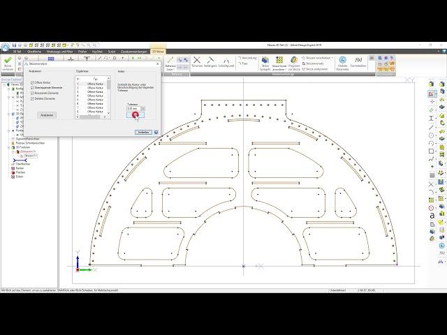 Konvertiere 2D DXF- oder DWG-Datei in ein 3D-Teil