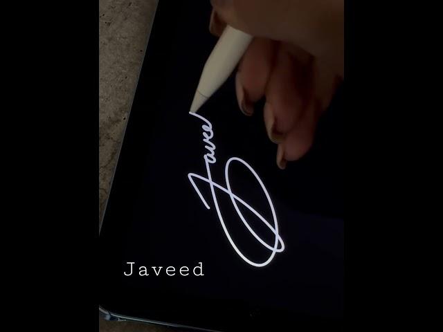Signature Style “Javeed”️Comment your name!