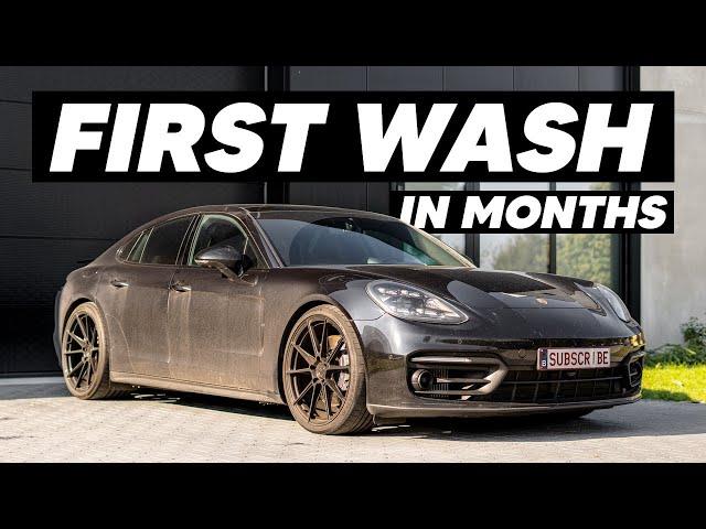 Dirty Porsche Panamera First Wash in Months -  Auto Detailing