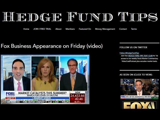 Hedge Fund Tips with Tom Hayes - VideoCast - Episode 31 - May 22, 2020
