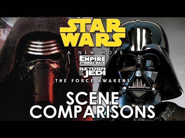 Star Wars: Force Awakens (2015) and Original Trilogy - scene comparisons