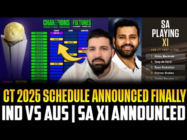 CT 2025 schedule announced finally, integrity compromised?|SA announce XI vs PAK | Rohit Sharma P.C