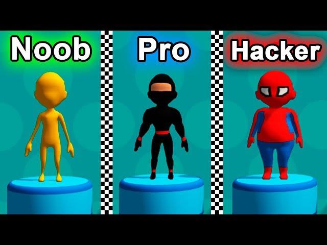 NOOB vs PRO vs HACKER - Fun Race 3D