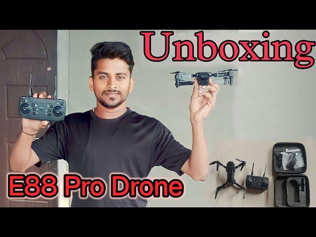 E88 pro drone unboxing and testing | 4k Foldable Camera drone