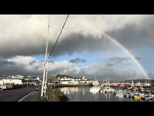 RAINBOW at KILLYBEGS HARBOUR in IRELAND 