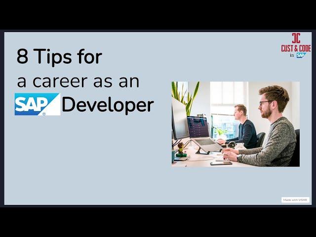 8 Tips for a Successful Career as an SAP Developer [english]