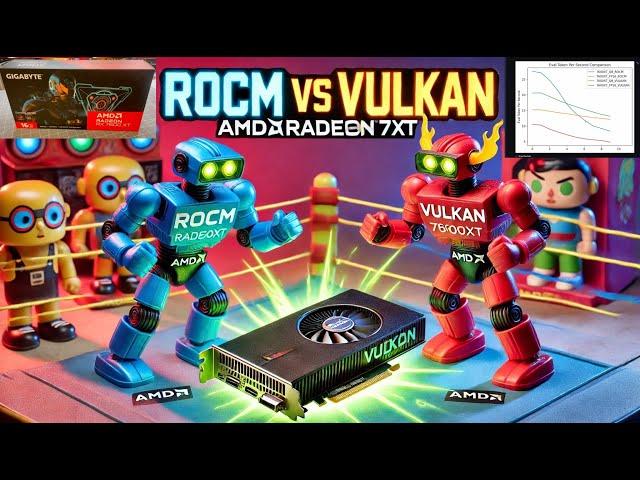 LLM Testing Behind the Scenes Unboxing Gigabyte AMD Radeon 7600 XT 16GB ROCm vs Vulkan battle!