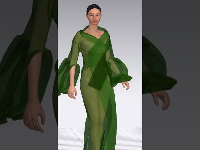 YKVLV Organza kimono from 3d design to the real world