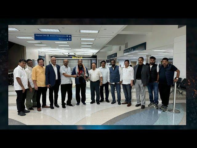 KPCC President K.Sudhakaran warmly welcomed by OICC members at Fort Lauderdale Airport