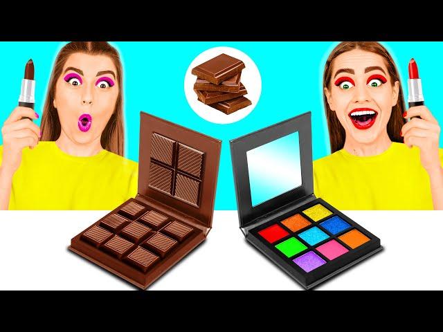 Real Food vs Chocolate Food Challenge by Fun Challenge